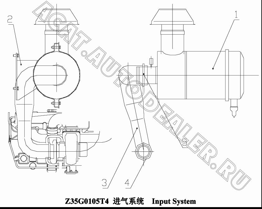 Air Cleaner Assembly A631 для ChengGong CG935G