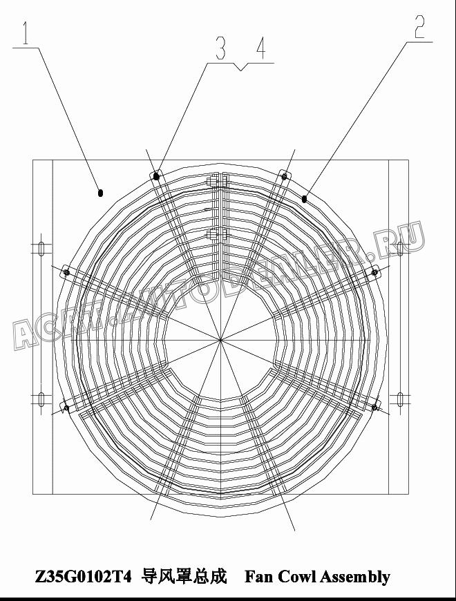 Fan Cowl Z35G010201T4 для ChengGong CG935G