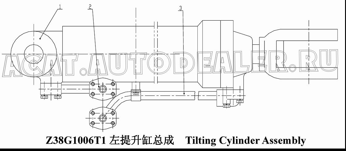 Tilting Cylinder ZL38G120/70H.00 для ChengGong CG938H