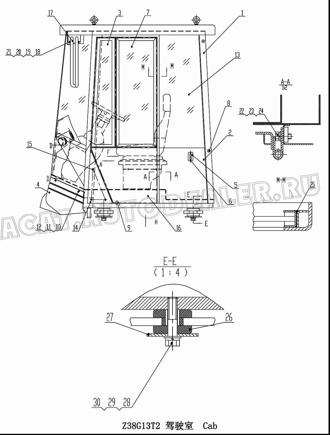 Cab Body Z38G1301T2 для ChengGong CG938H