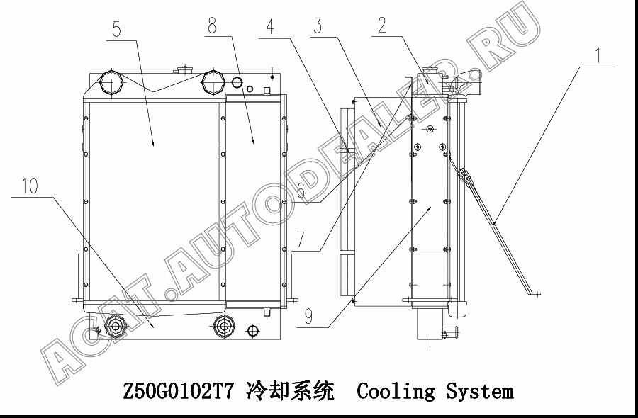 Radiator Support CG50.1.3 для ChengGong CG958G