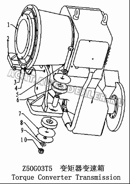 Torque Converter Transmission 4644024164 ZF4WG-200 для ChengGong CG958G