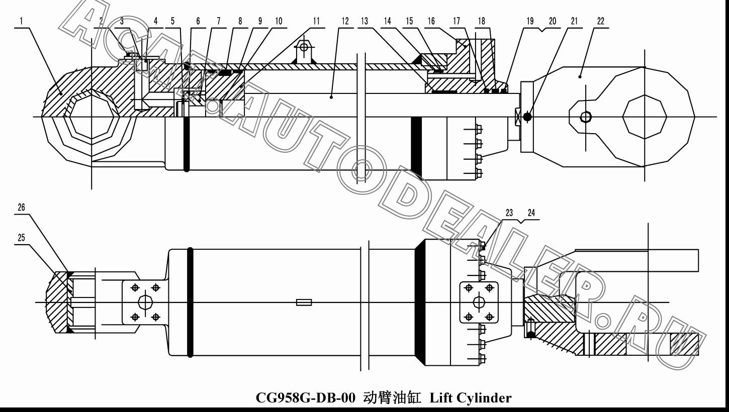 Cylinder ZL50CrCE-T-01 для ChengGong CG958H