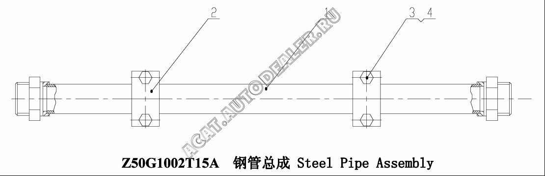 Steel Pipe Z50G100201T15A для ChengGong CG958H