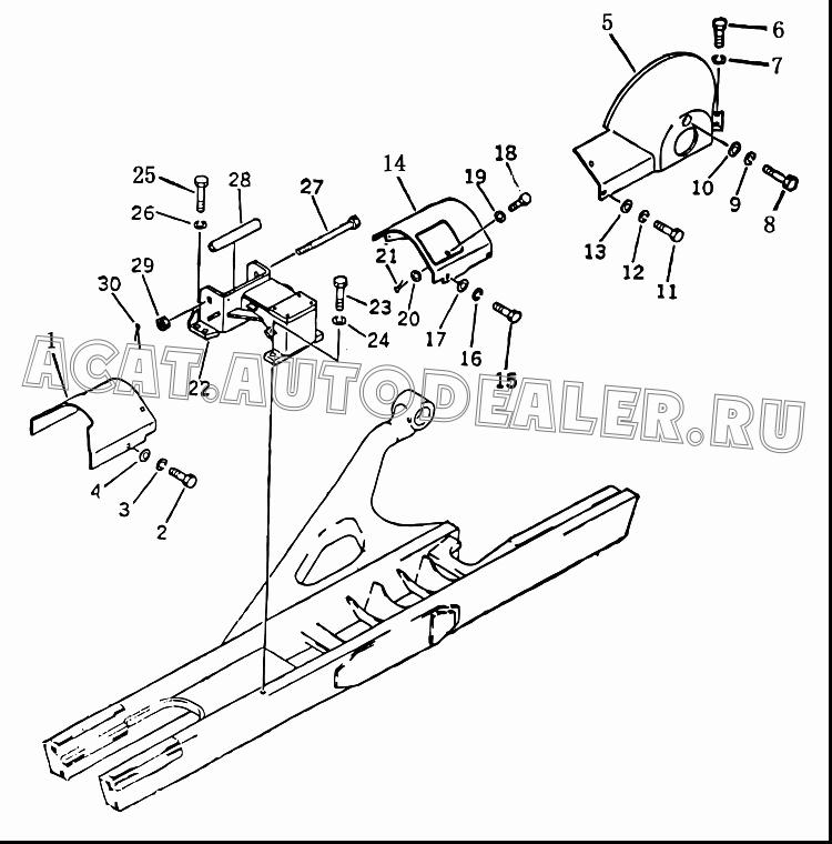 Крышка передняя левая 16Y-40E-00001 для Shantui SD16