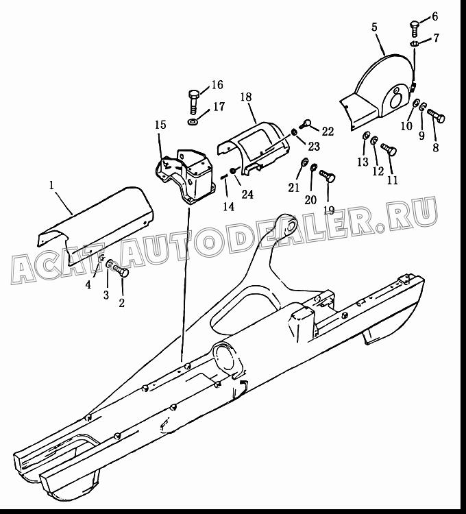 Крышка передняя левая 16L-40-00001 для Shantui SD16