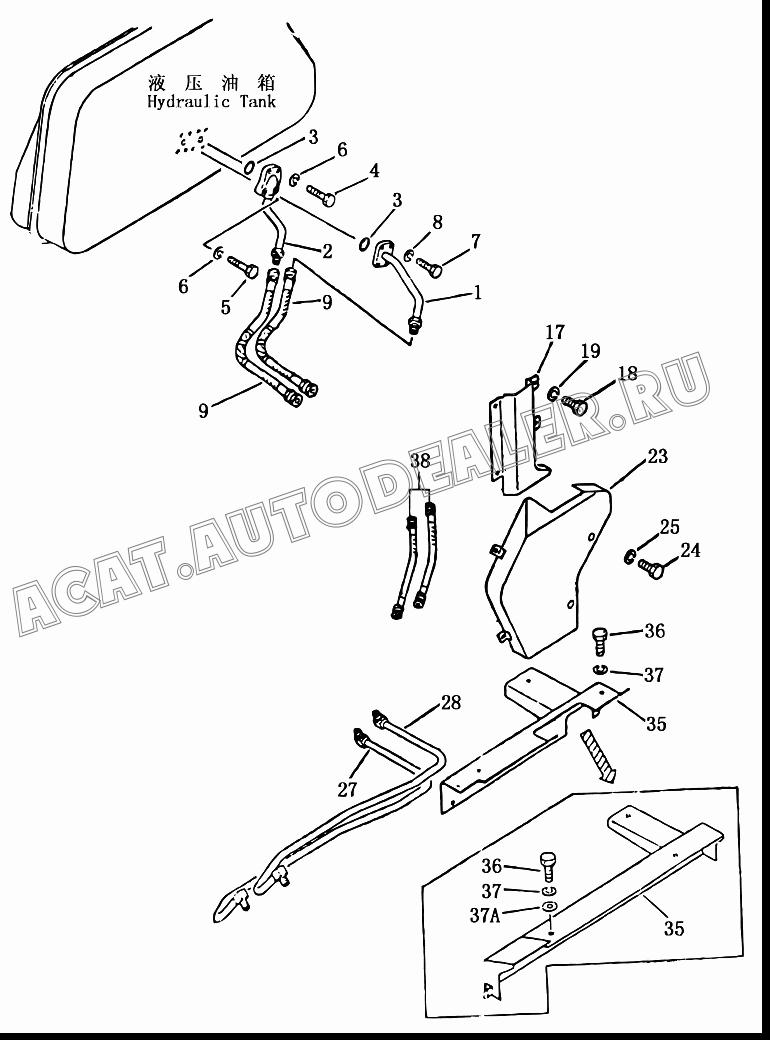 Трубка 16Y-63-02000 для Shantui SD16