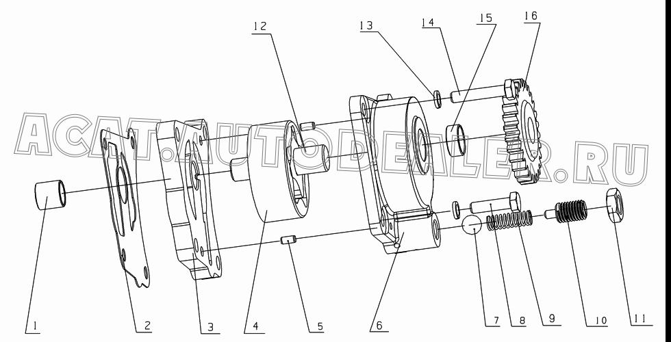 Крышка масляного насоса G2000-1011035 для Yuchai YC4G180-30