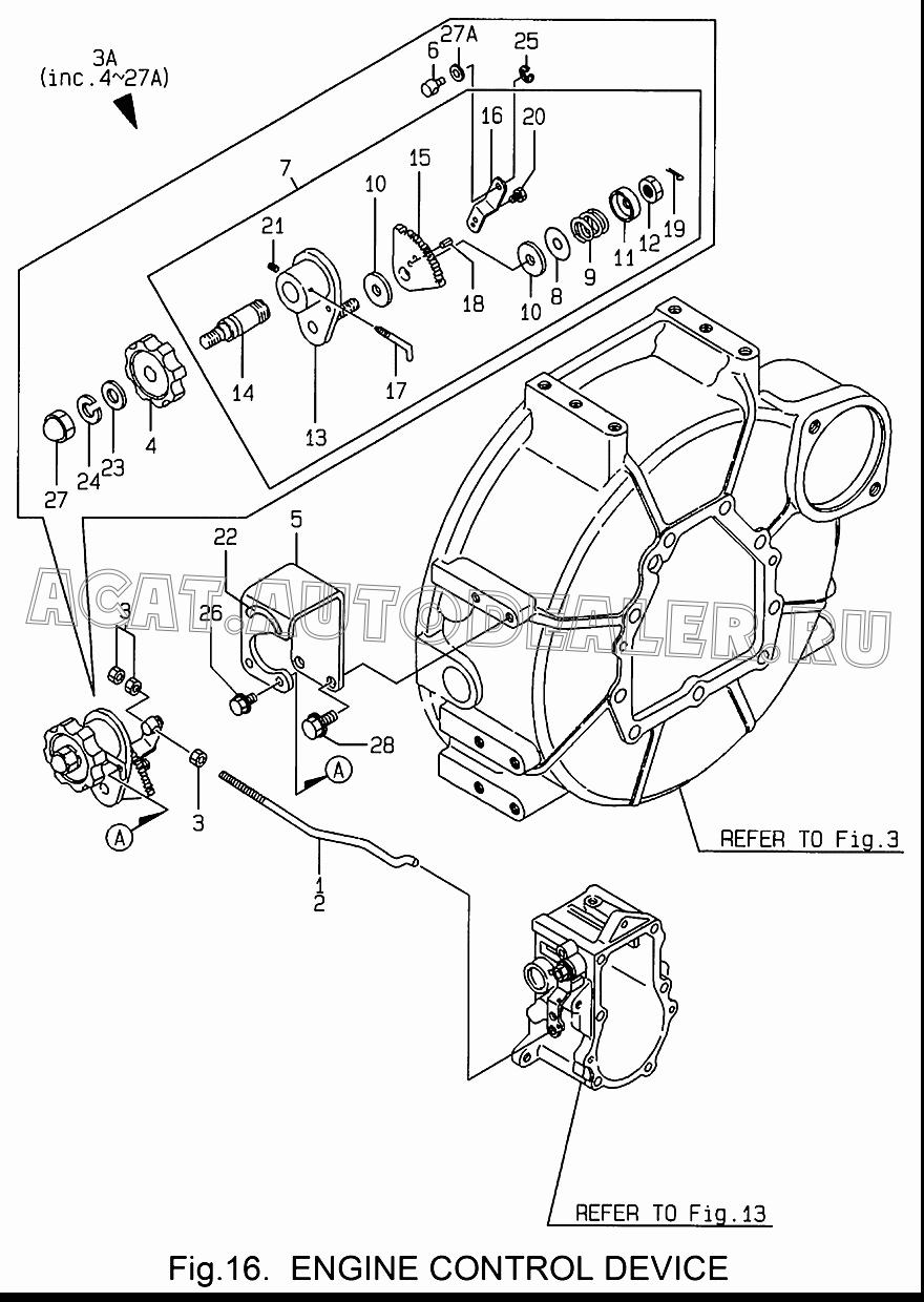LINK, Двигатель CONTROL 119288-66120 для Yanmar 3TNE68