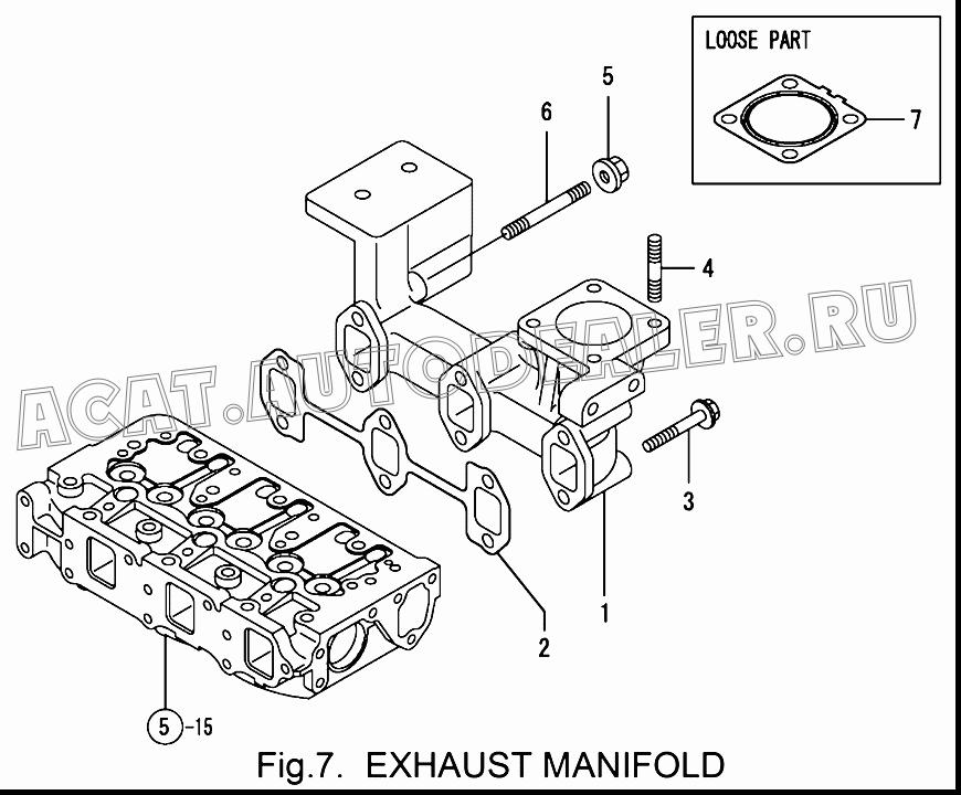 MANIFOLD, EXHAUST 119802-13109 для Yanmar 3TNV82A