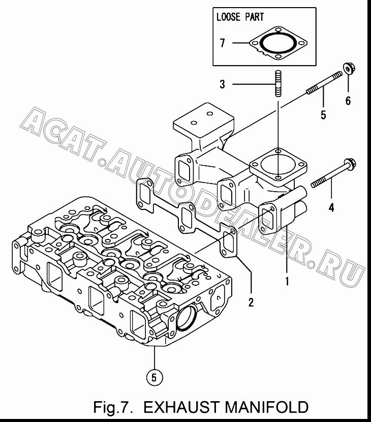 MANIFOLD, EXHAUST 129004-13109 для Yanmar 3TNV88