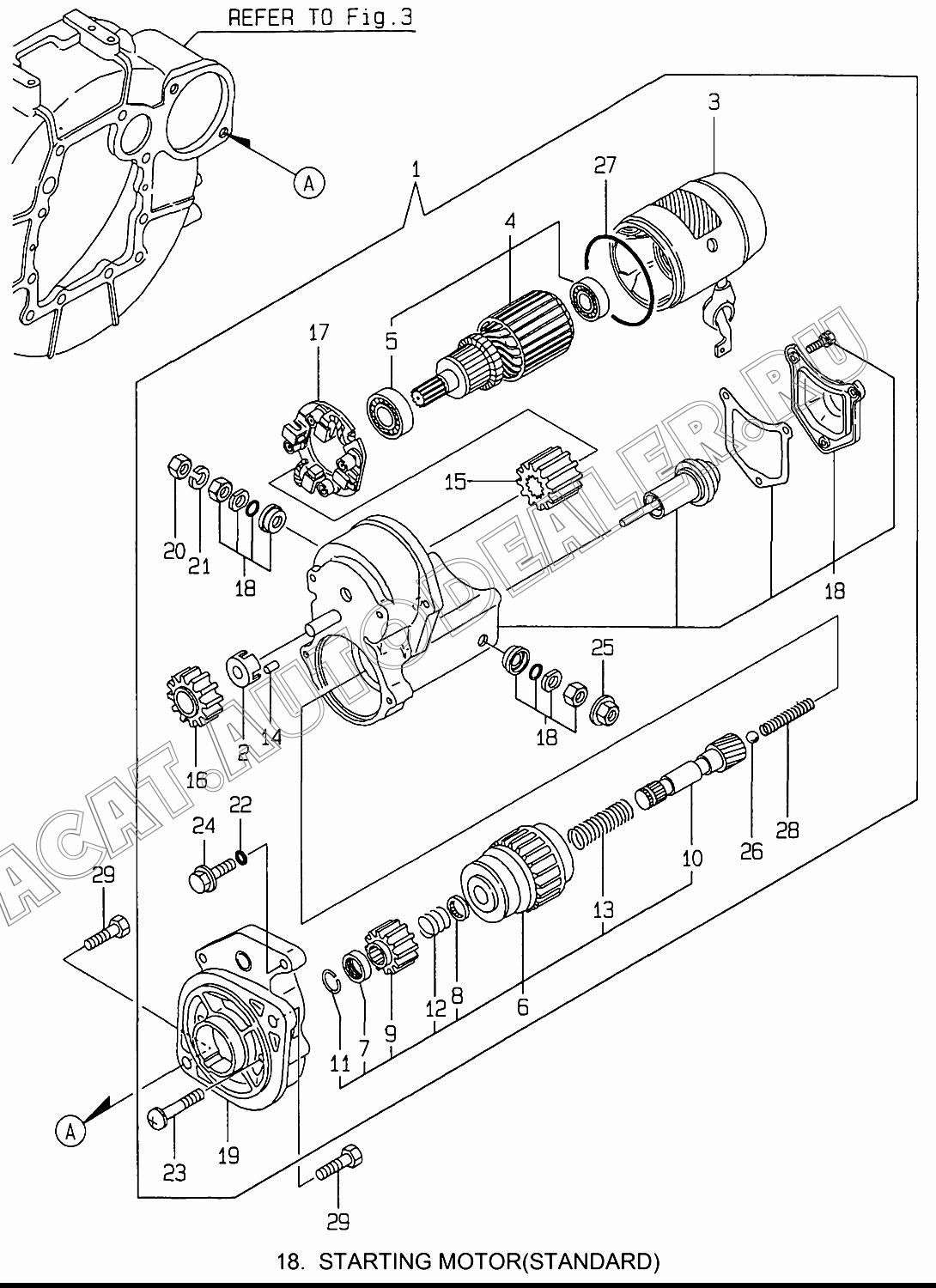 STARTER В сборе 129429-77010 для Yanmar 4TNE84