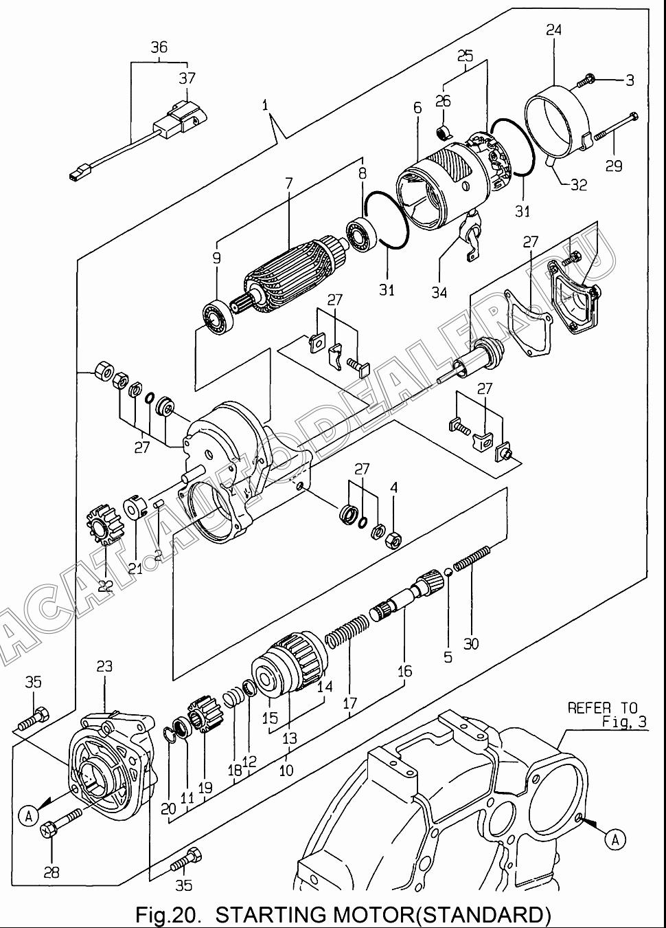 CONNECTOR 129052-77951 для Yanmar 4TNE84T