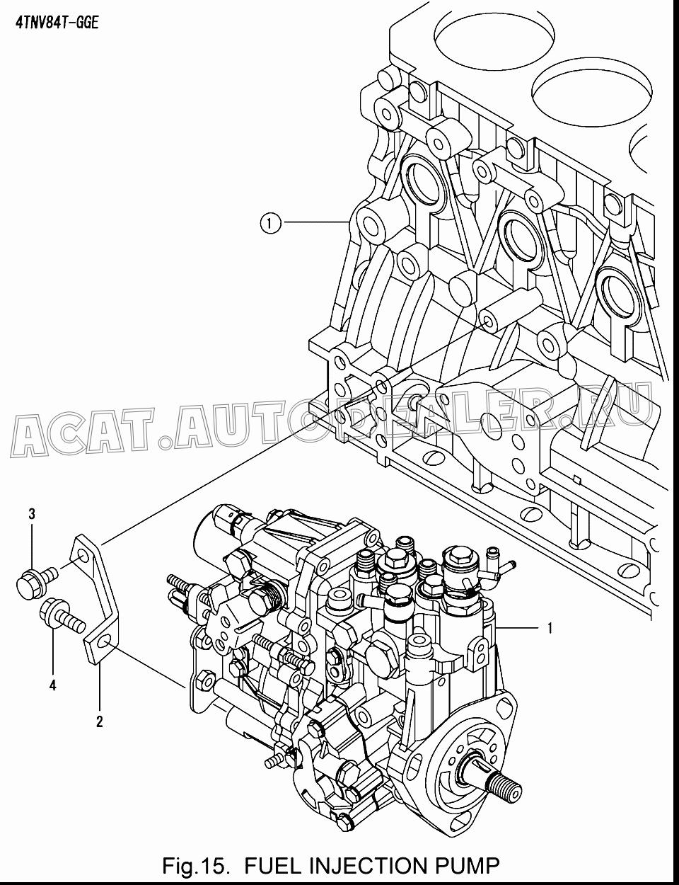 INJECTION PUMP В сборе 729649-51390 для Yanmar 4TNV84T