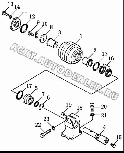 Shaft 10Y-40-07006 для Shantui SD13