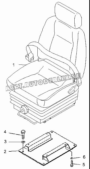 Seat ass'y 10Y-53B-20000 для Shantui SD13