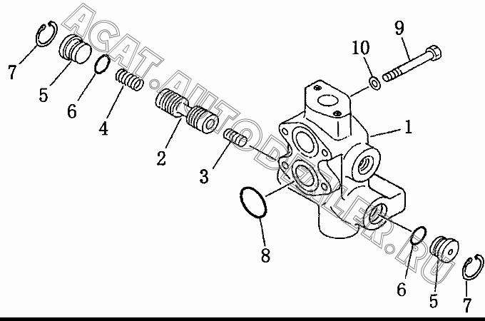 Корпус клапана 154-49-51110 для Shantui SD22