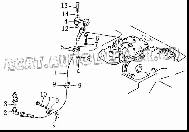 Штуцер 07235-10628 для Shantui SD22