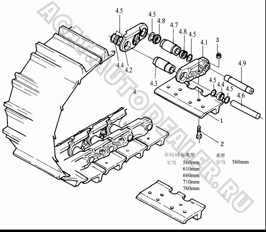 Heavy track shoe 228MA-00156T для Shantui SD32