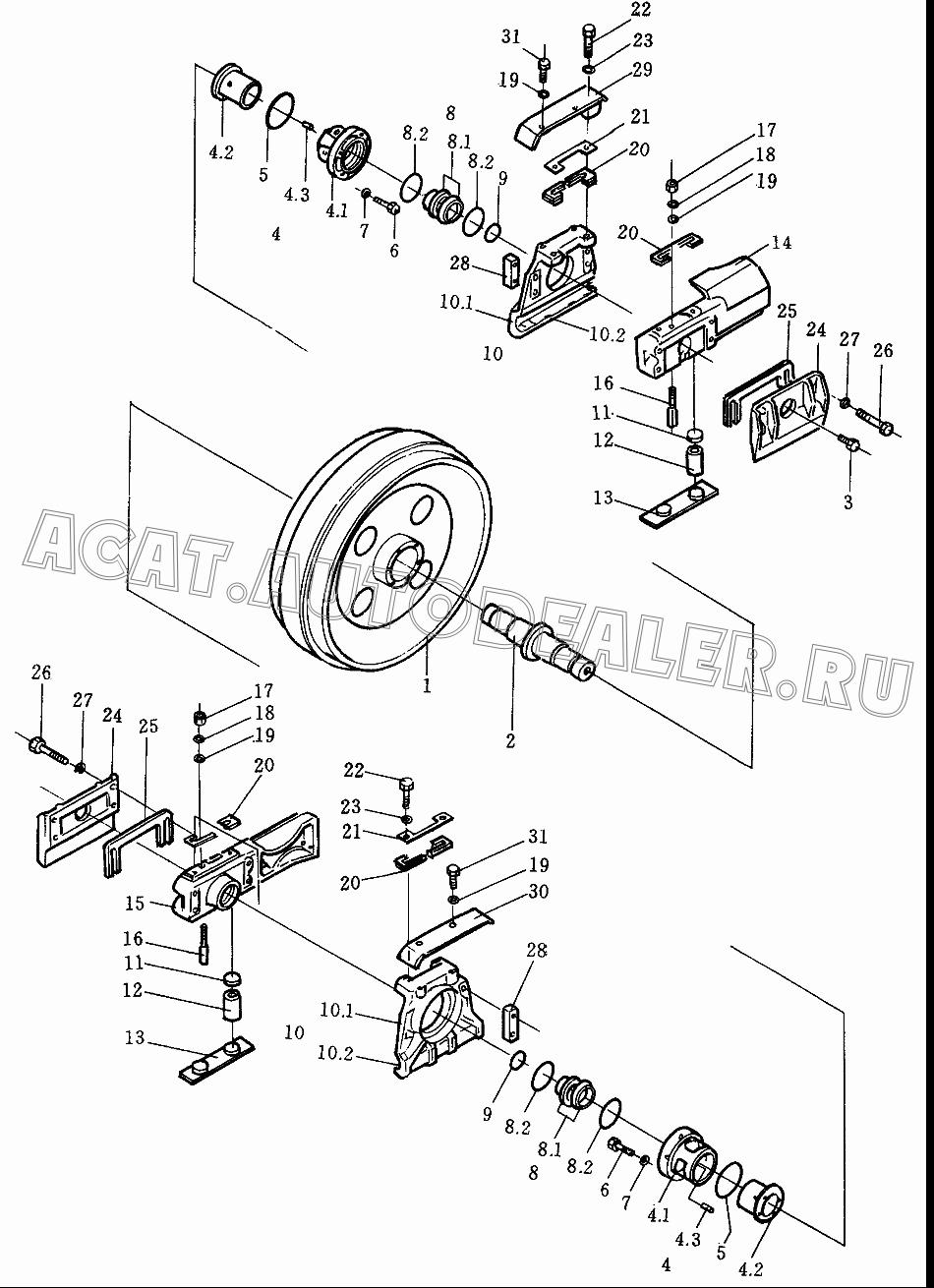 Front idler 175-30-23114 для Shantui SD32