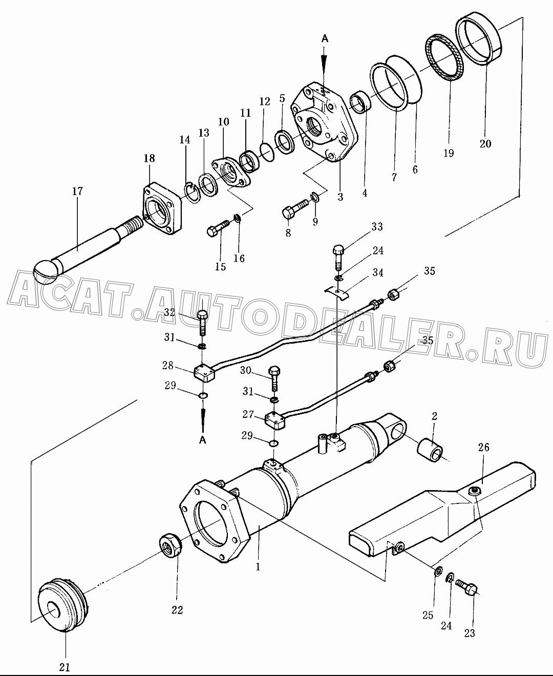 Cylinder body 175-63-52542 для Shantui SD32