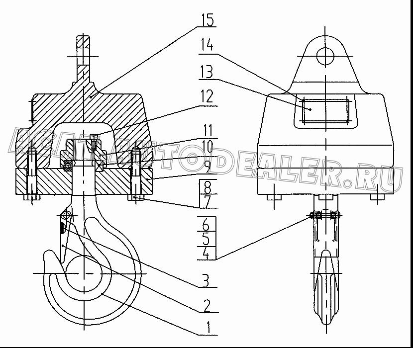 Hook QY16K.29-1 для XCMG QY25K