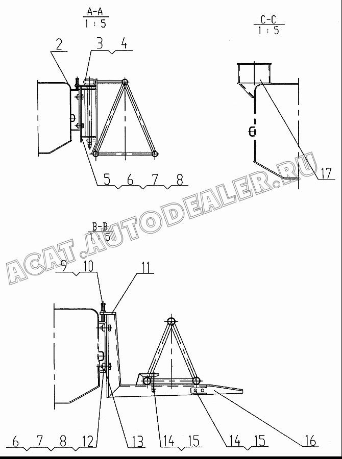 Support shelf QY25K.14.2A для XCMG QY25K