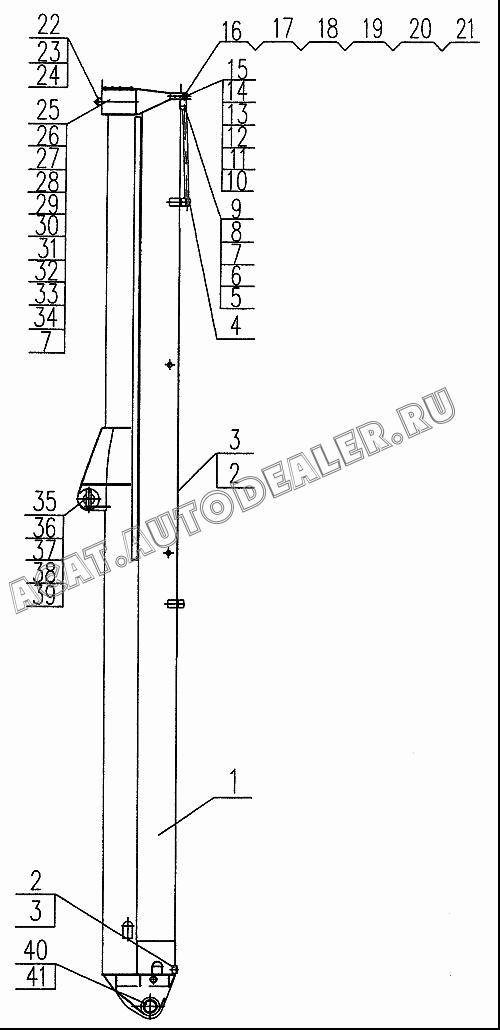 Base Boom Structure QY50K.02II.1.1 для XCMG QY50K