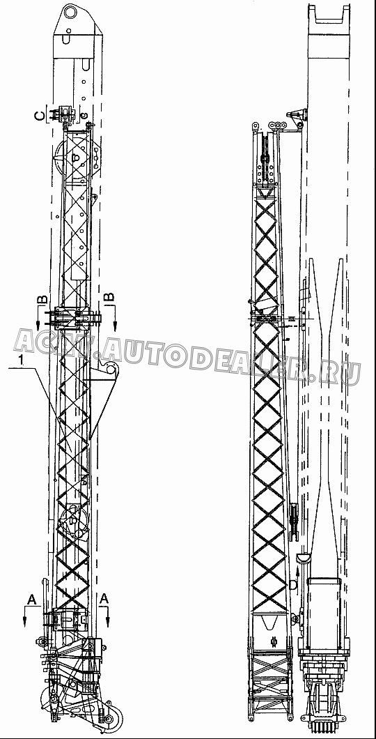 Jib assembly QY35K.14.1B для XCMG QY65K