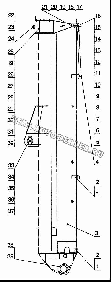 Base boom structure QY65K.02II.1.1 для XCMG QY65K