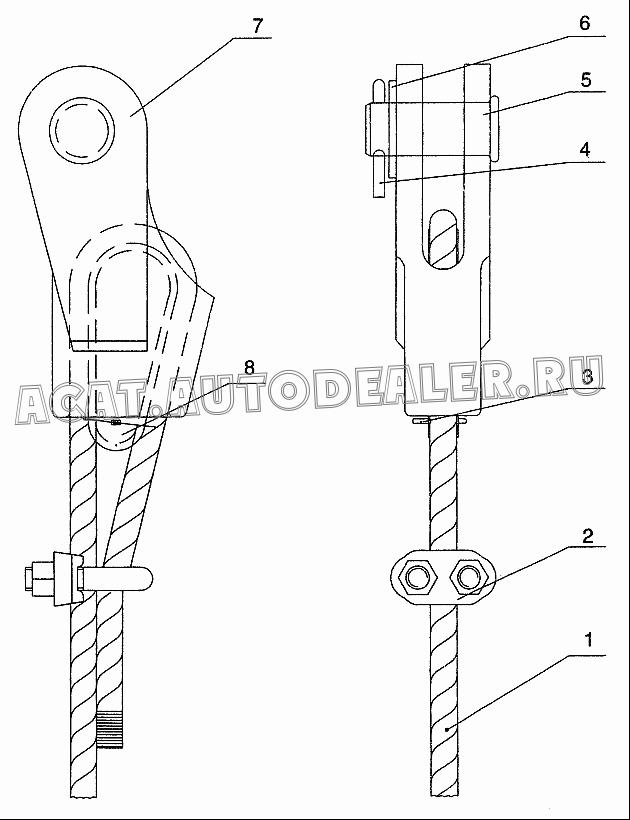 Steel cablep QY65K.90.1-3 для XCMG QY65K