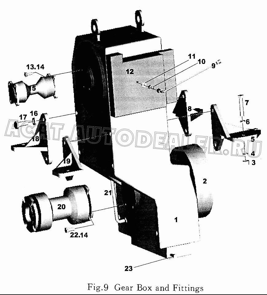 Gear Box A6-1061 для XCMG XSM218, XSM220