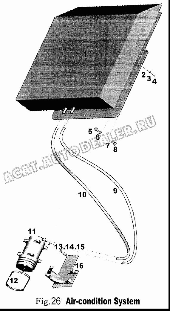 Air-Condition A2-0456 для XCMG XSM218, XSM220