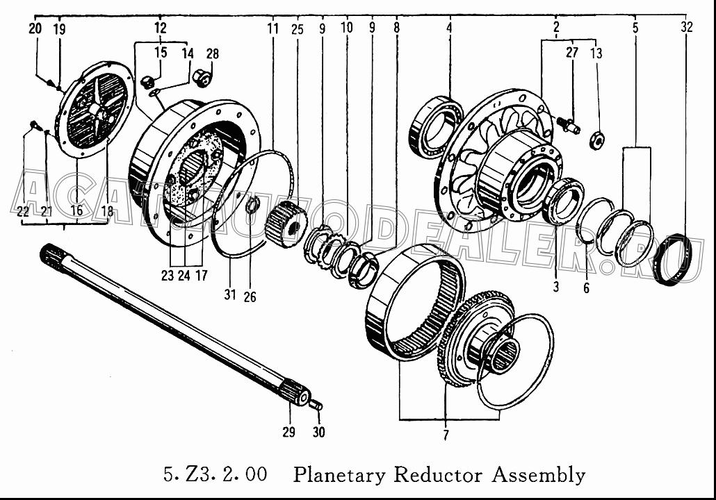 Planet Shaft 79001545A для XCMG ZL30G