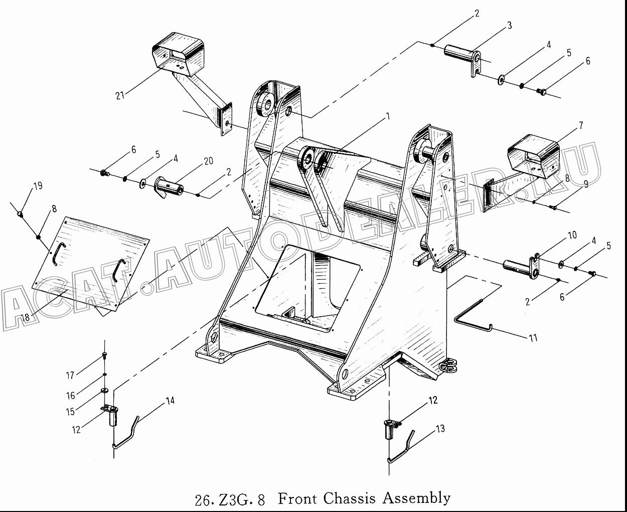 Front Chassis Z3.8.1A для XCMG ZL30G