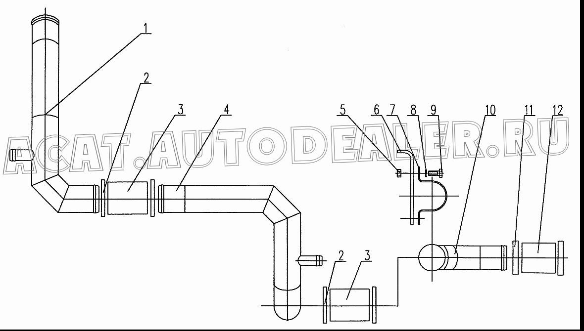 Water pipe XZ16K.45.15 для XCMG XZ16K-XZ50K