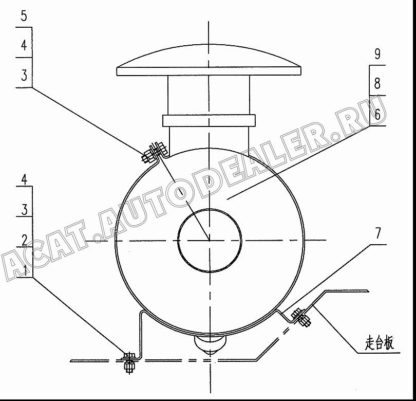 Air fliter support XZ16K.67.1 для XCMG XZ16K-XZ50K