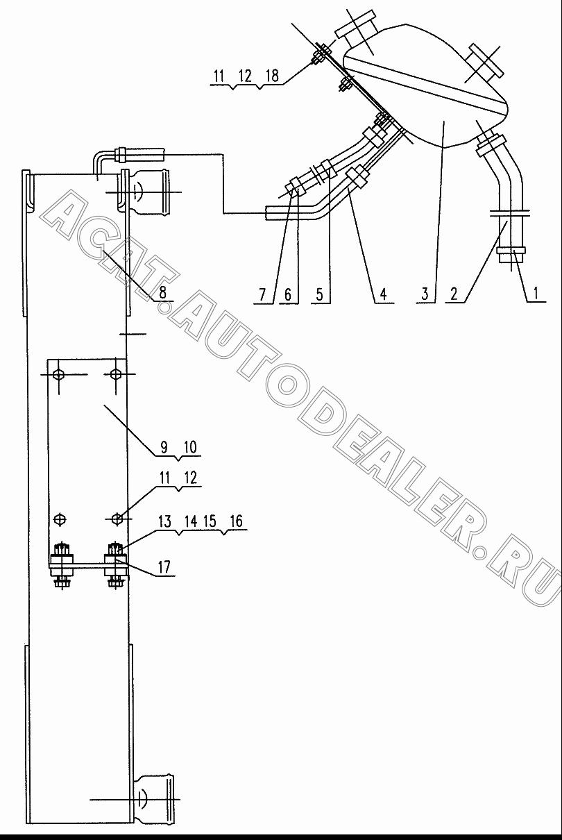 Radiator 10810030 для XCMG XZ16K-XZ50K