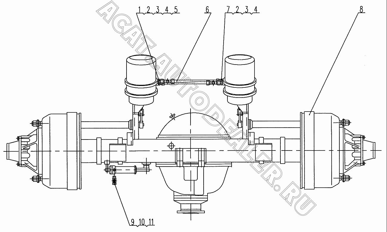 Drive axle 18/20TMRF-C223SB для XCMG XZ16K-XZ50K