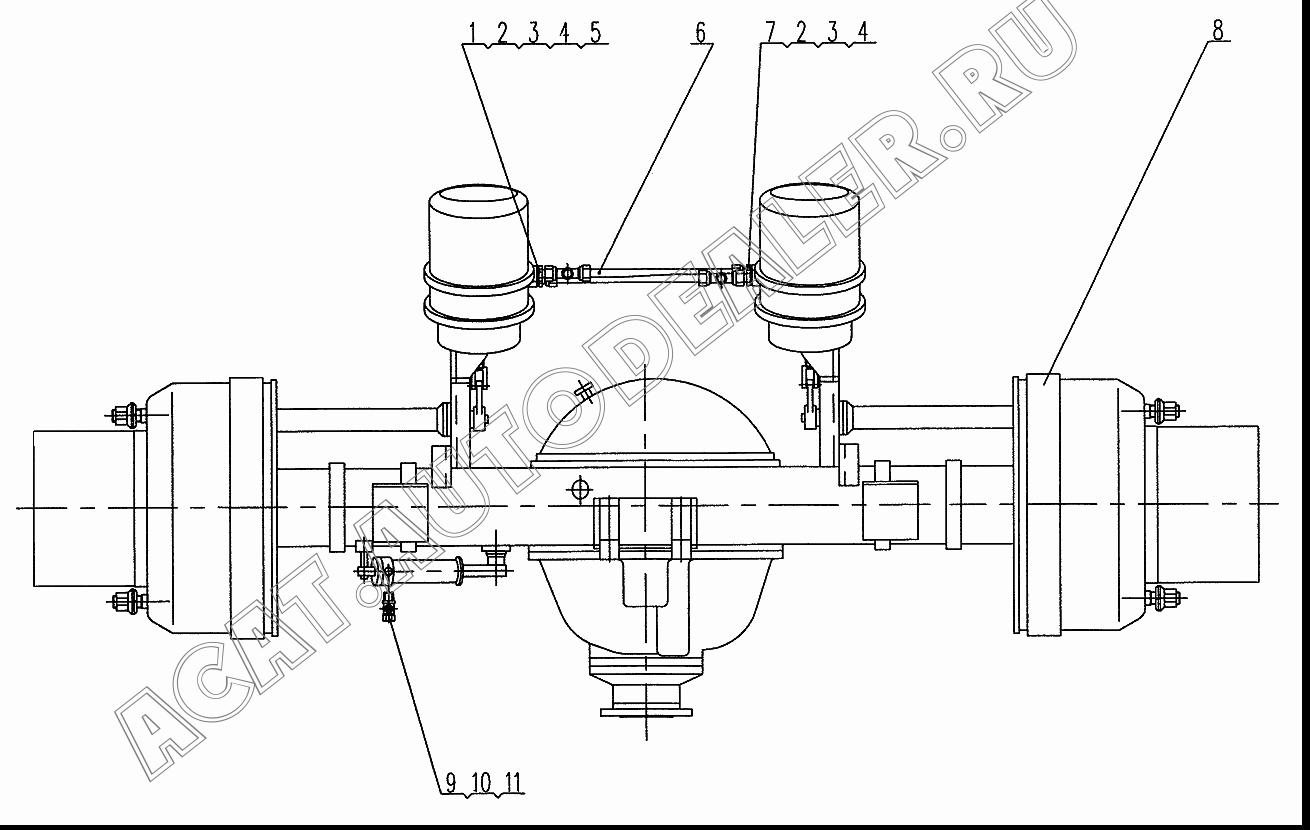 Drive axle 18/20TMRF-C223DB для XCMG XZ16K-XZ50K