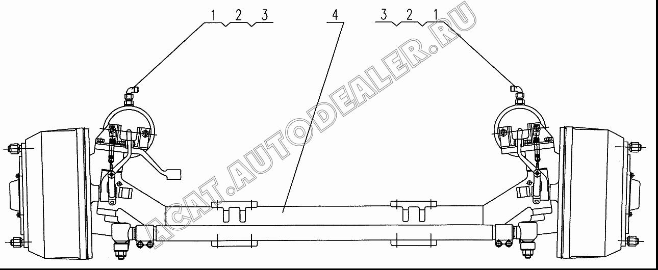 Turning axle 16DIF-C105B для XCMG XZ16K-XZ50K