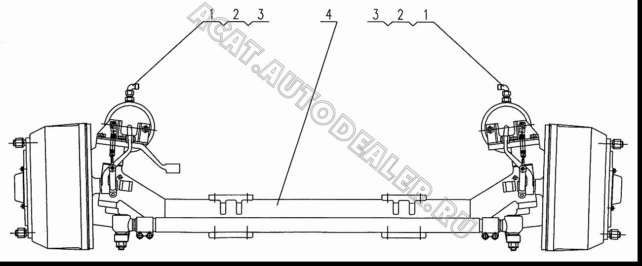 Turning axle 16DIF-C105C для XCMG XZ16K-XZ50K