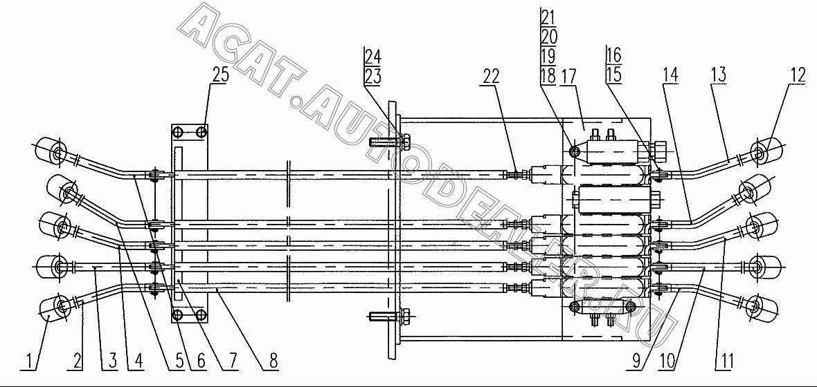 Operation lever QY16K.72.7A для XCMG XZ16K-XZ50K