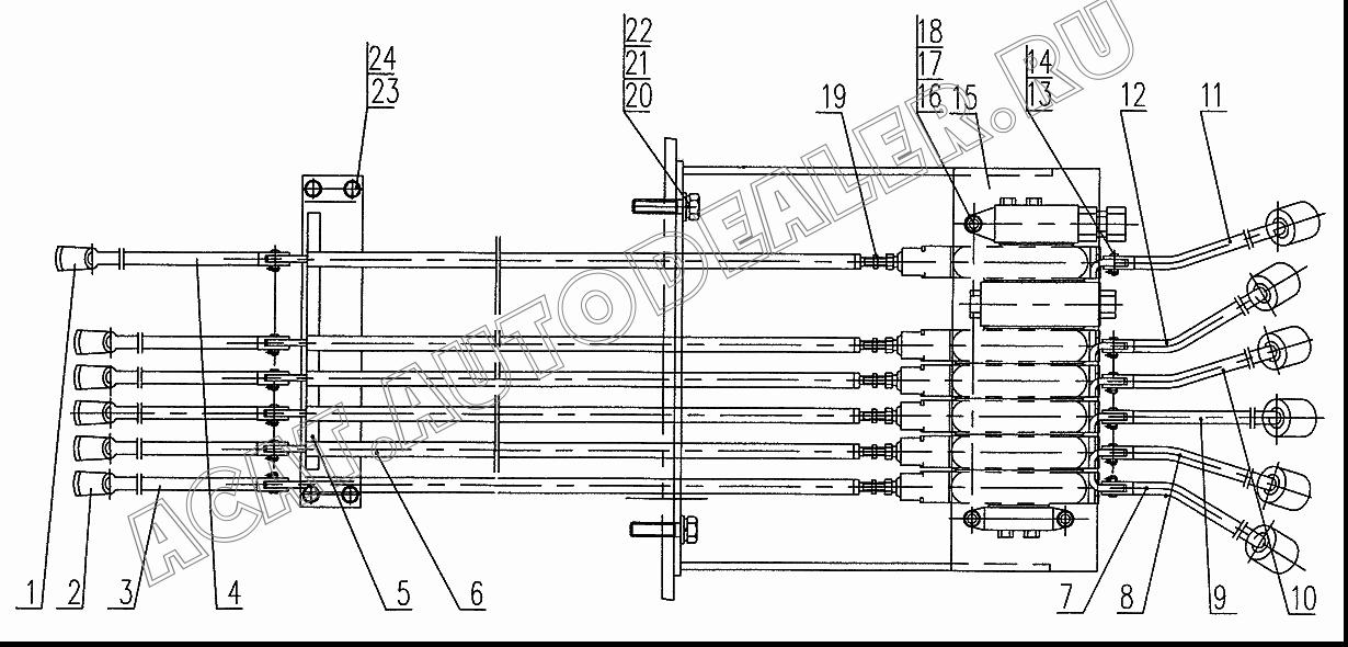 Operation lever QY16K.72.1 для XCMG XZ16K-XZ50K