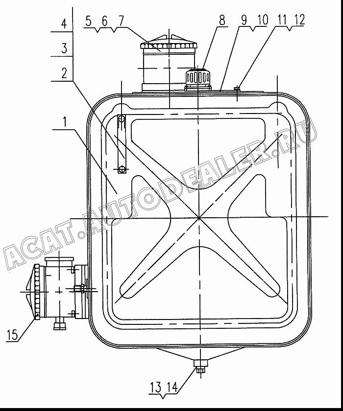 Oil tank bldy QY16K.66.1 для XCMG XZ16K-XZ50K