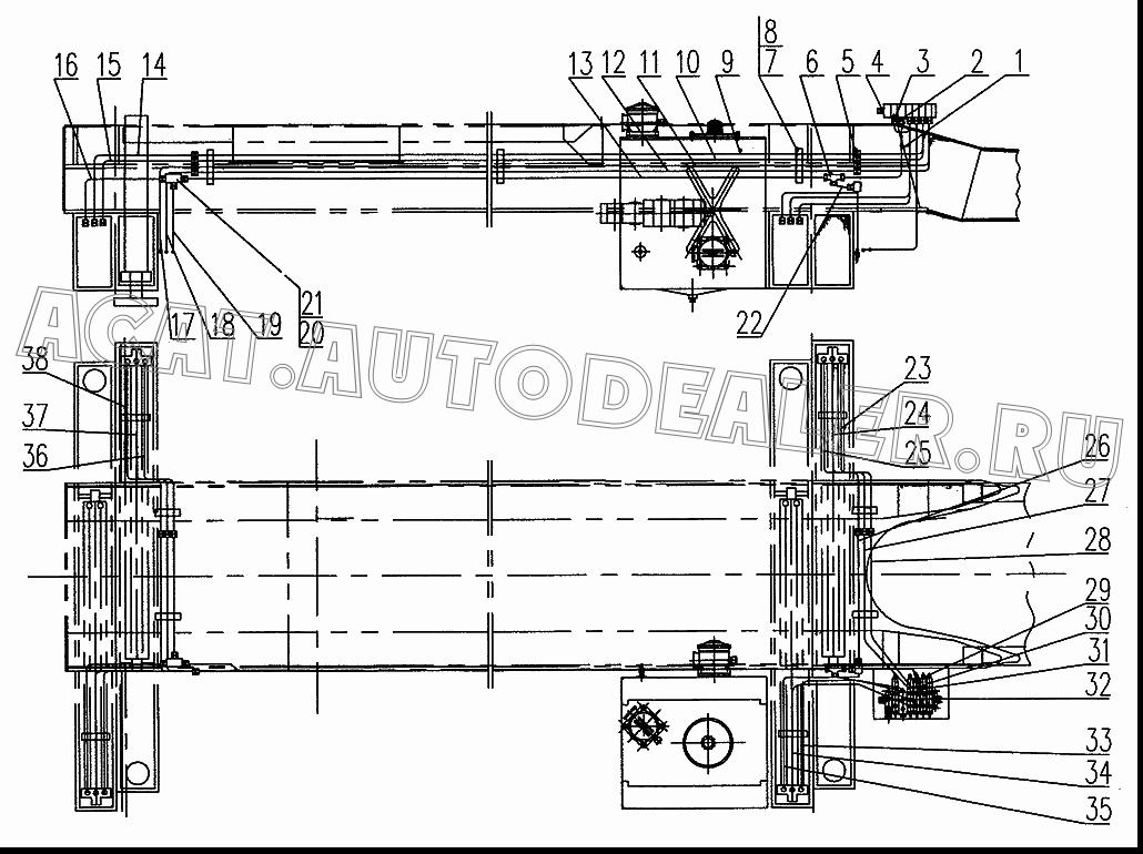 Steel pipe d18x2 L=4,4m QY16K.65.3-6 для XCMG XZ16K-XZ50K