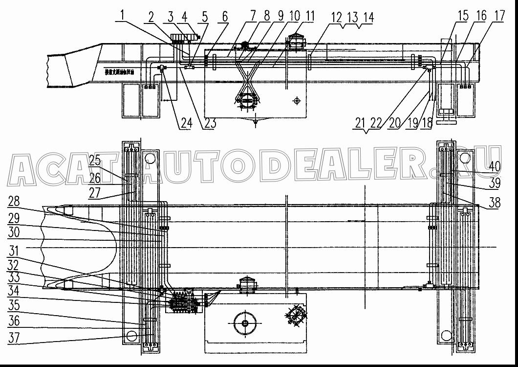 Steel pipe d12x1,5 L=4,4m QY35K.65.3-5 для XCMG XZ16K-XZ50K