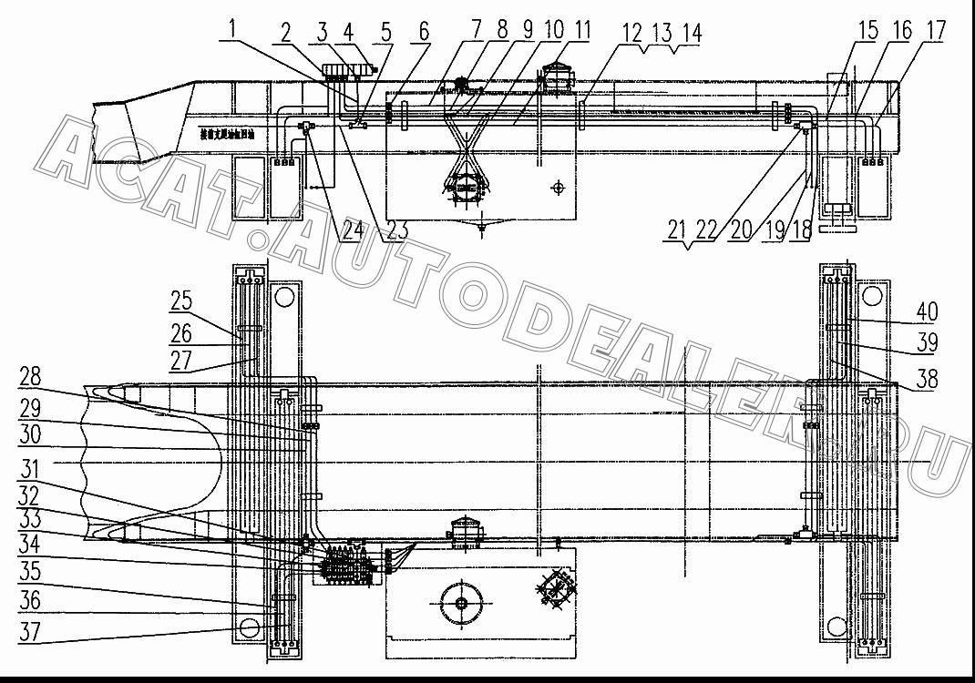 Steel pipe d18x2 L=0,8m QY50K.65.1-1 для XCMG XZ16K-XZ50K