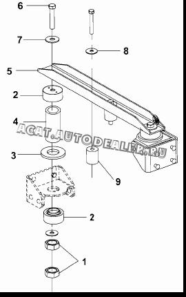 Cushion Block - Auxiliary Suspension 1001223-T2100 для DongFeng DFL 3251A3
