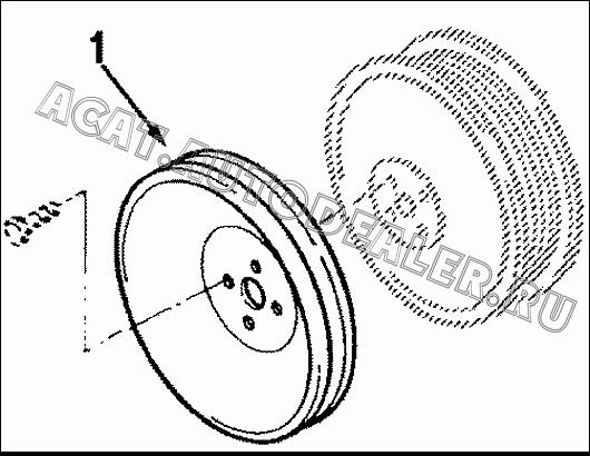 Шкив привода вспомогательного механизма C3919624 для Cummins ISLe310-30